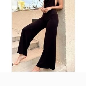 Aria Black Wide-Leg Jumpsuit Pants